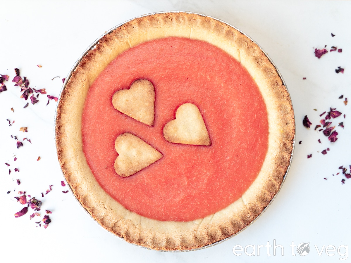vegan pink pineapple pie